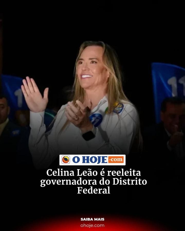 Celina Leão (PP) foi reeleita governadora do Distrito Federal neste domingo (25), após vencer Leandro Grass (PT) no segu