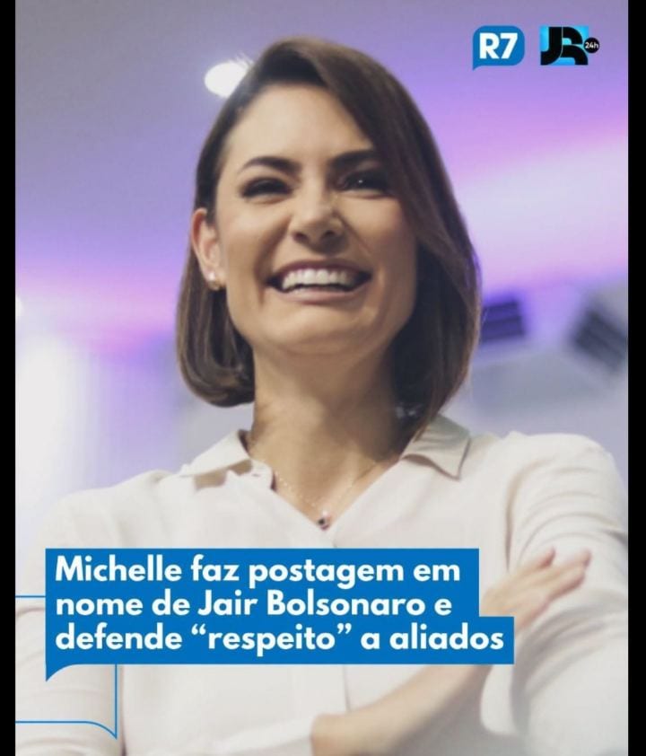 Michelle faz postagem em nome de Jair Bolsonaro e defende ‘respeito’ a aliados...