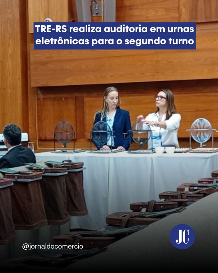 A Justiça Eleitoral do Rio Grande do Sul sorteou, neste sábado (24), 35 urnas eletrônicas que passarão por auditorias pú