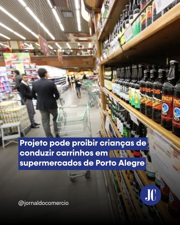 Projeto de lei quer proibir crianças de conduzir carrinhos em supermercados