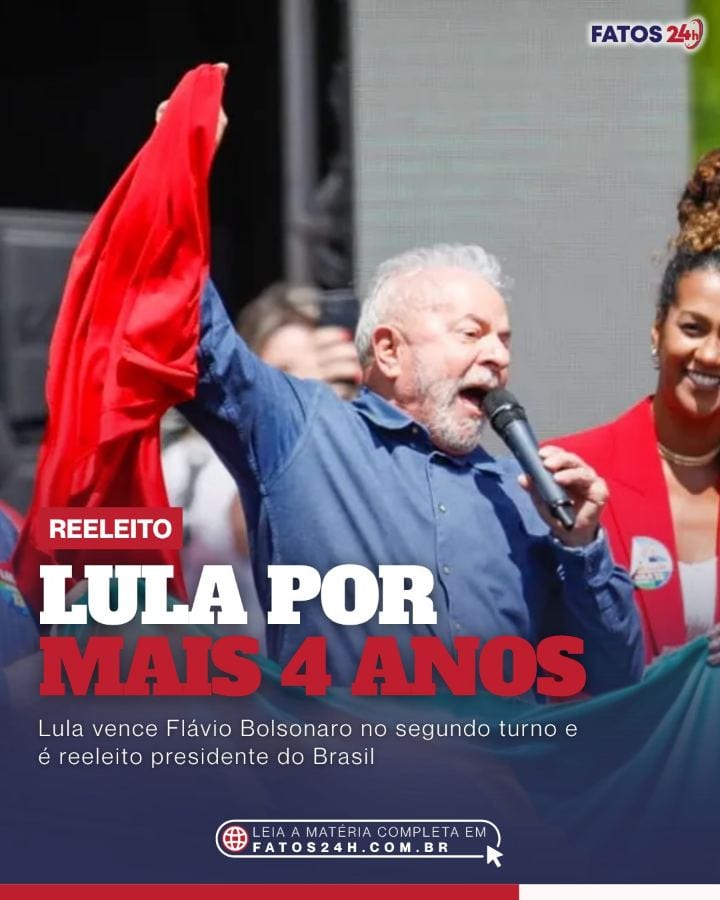 O presidente Luiz Inácio Lula da Silva (PT) venceu o senador Flávio Bolsonaro (PL) no segundo turno das eleições preside