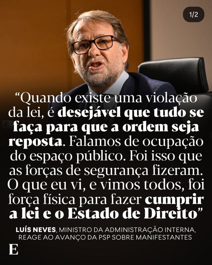 O ministro da Administração Interna reagiu este domingo (25) à tarde à intervenção policial da última madrugada, em Lisb