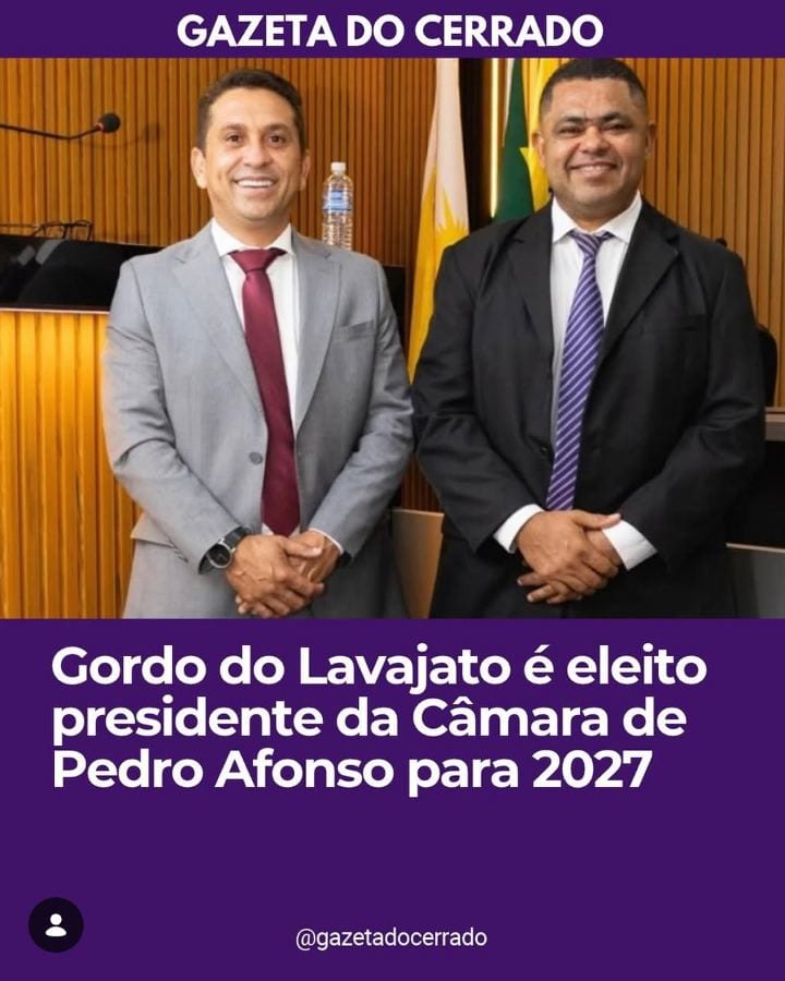 O vereador Agnaldo Lima Sodré, conhecido como @gordo_dolavajato (MDB), foi eleito presidente da Mesa Diretora da Câmara