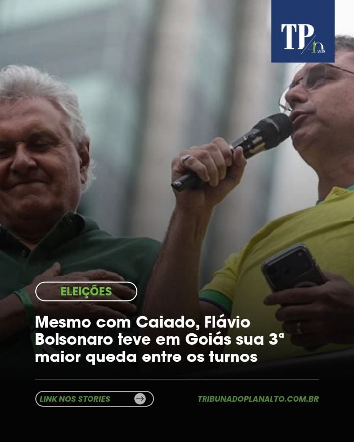 Goiás foi o estado onde Lula mais cresceu em pontos percentuais entre o primeiro e o segundo turno de 2026, com avanço d