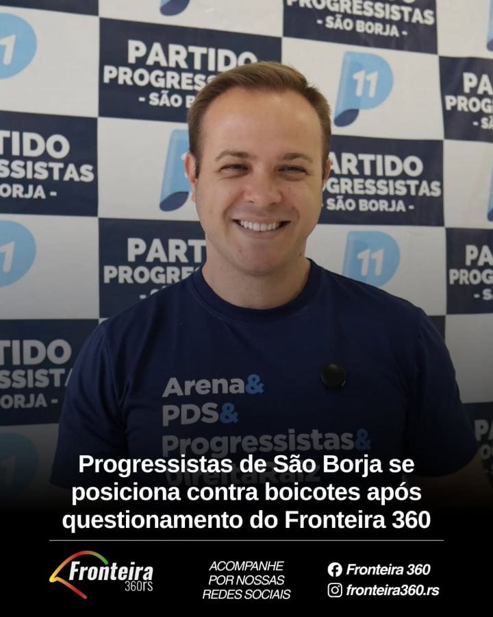 UM GESTO IMPORTANTE | O Progressistas de São Borja divulgou uma nota oficial nesta quarta-feira (28) condenando listas q