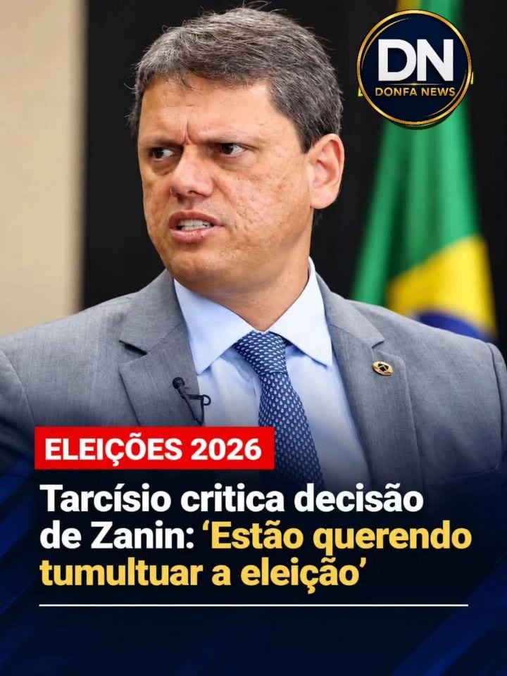 Tarcísio critica decisão de Zanin sobre prorrogação do horário de votação