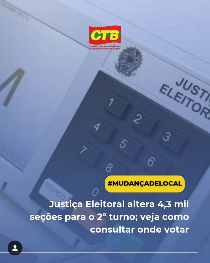 4.352 seções eleitorais mudaram de endereço para o segundo turno
