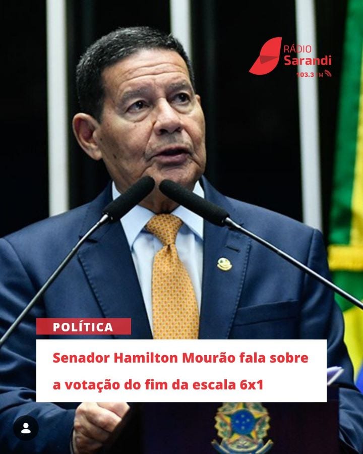 Senado aprova fim da escala 6 por 1; 75 a 1, Mourão foi o único contra