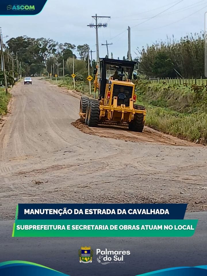 Subprefeitura e Secretaria de Obras realizam manutenção na Estrada da Cavalhada