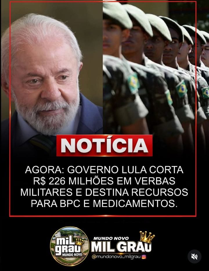 GOVERNO LULA REMANEJA R$ 226,5 MILHÕES DA ÁREA DA DEFESA E REFORÇA RECURSOS PARA O BPC E MEDICAMENTOS DO SUS