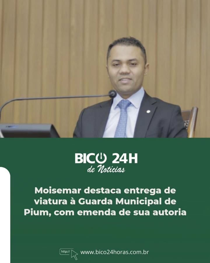 ATUAÇÃO PARLAMENTAR / O deputado estadual Moisemar Marinho (PL) comemorou a entrega de uma nova viatura para a Guarda Mu