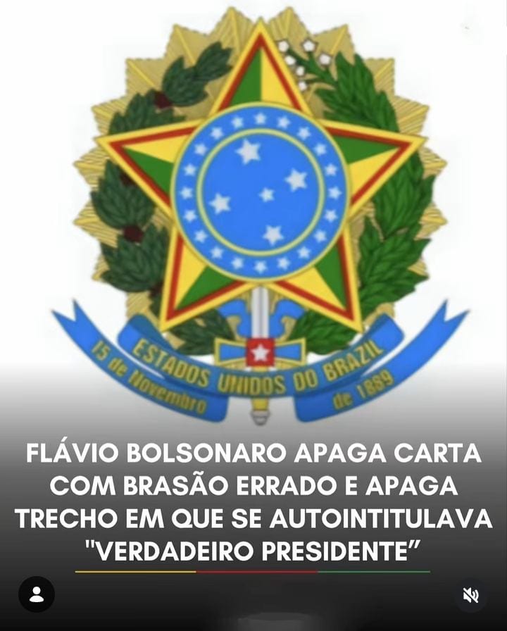 A carta golpista na qual Flávio Bolsonaro (PL) chegou a se autoplocamar presidente da República foi enviada por aliados