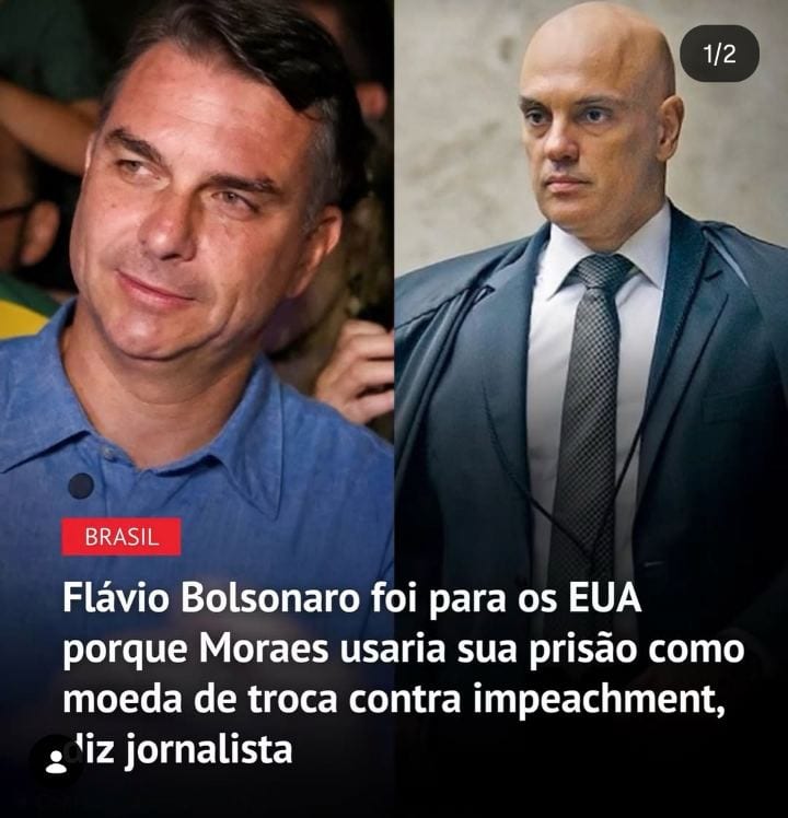 Segundo o jornalista Paulo Cappelli, do Correio da Manhã, interlocutores de Flávio Bolsonaro acreditam que o senador t