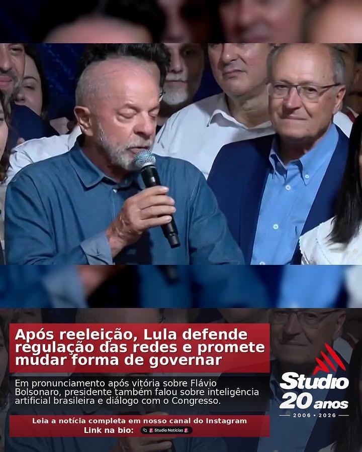 #Eleições2026 | Após reeleição, Lula defende regulação das redes e promete mudar forma de governar |