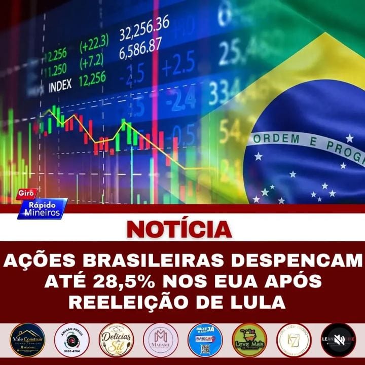 AÇÕES DE EMPRESAS BRASILEIRAS DESPENCAM NO PRÉ-MERCADO DOS EUA