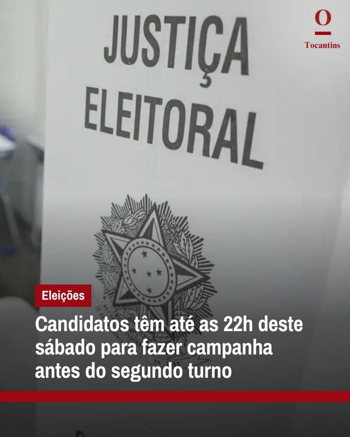 A poucas horas do segundo turno das eleições de 2026, os candidatos têm até as 22h deste sábado, 24, para realizar as úl