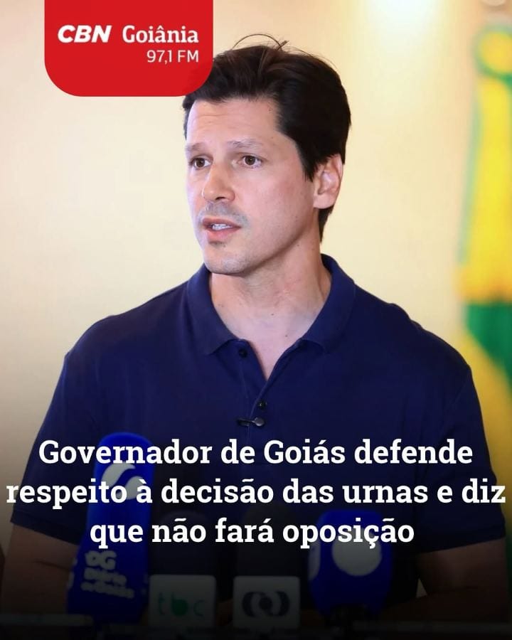 ELEIÇÕES 2026 | Depois das eleições deste domingo, o governador reeleito de Goiás, Daniel Vilela, do MDB defendeu o resp