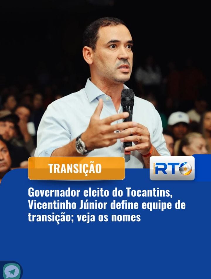 TRANSIÇÃO DE GOVERNO | Dois dias após vencer as eleições, o governador eleito do Tocantins, Vicentinho Júnior (PSDB), de