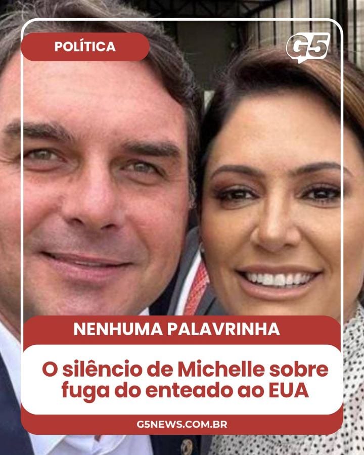A ex-primeira-dama e senadora eleita Michelle Bolsonaro (PL) não publicou declaração de apoio a Flávio Bolsonaro, candid