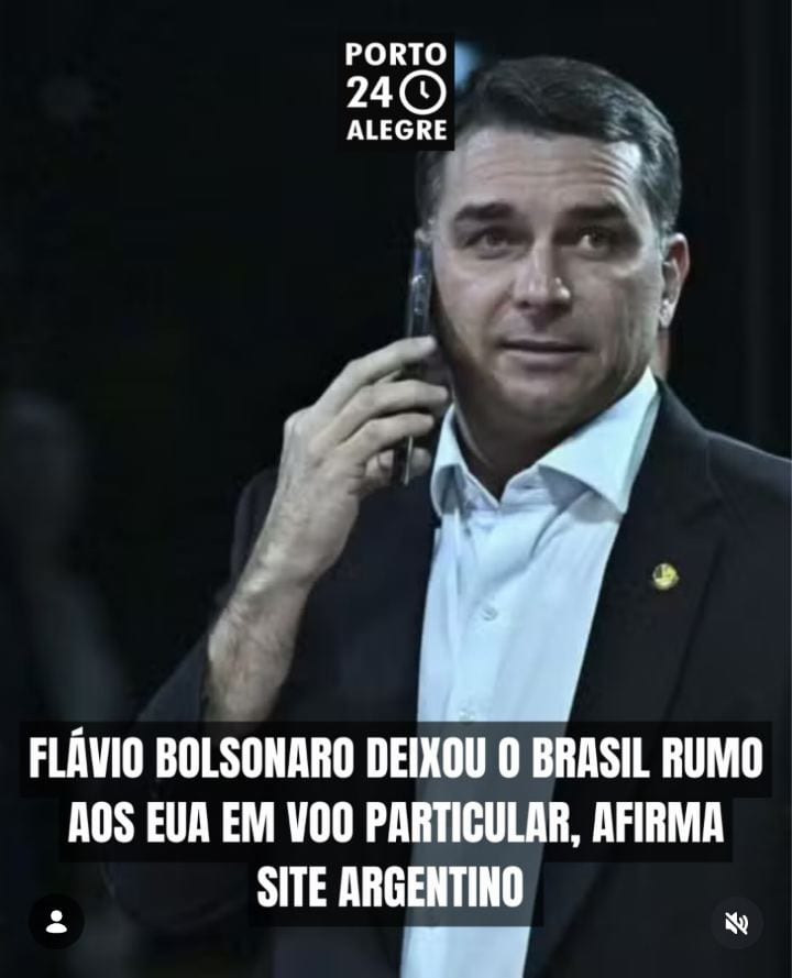 Uma reportagem do site argentino Infobae aponta que o senador Flávio Bolsonaro (PL) teria deixado o Brasil pela fronteir