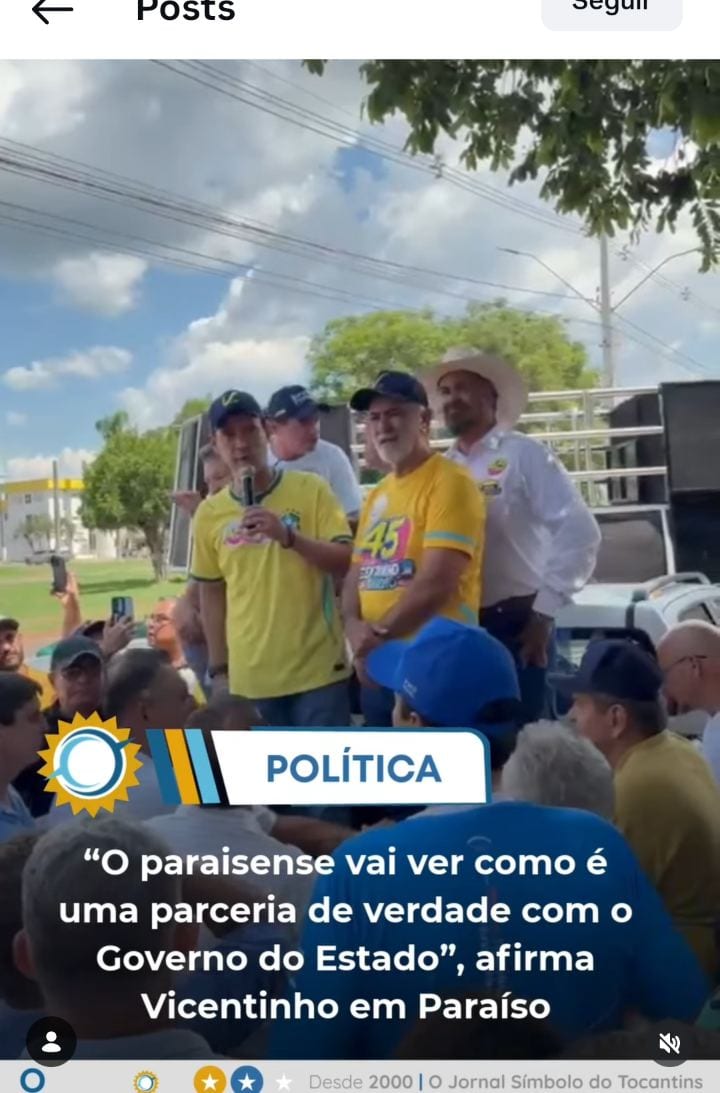 Vicentinho Júnior manifesta solidariedade por falta d'água em Paraíso