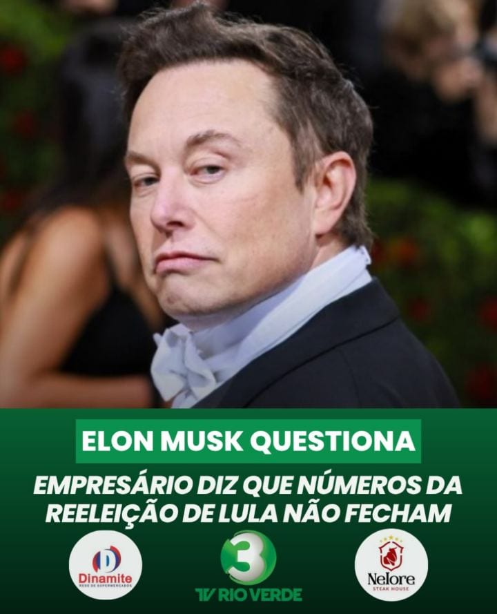 O empresário Elon Musk questionou nesta segunda-feira (26), nas redes sociais, o resultado da eleição presidencial brasi