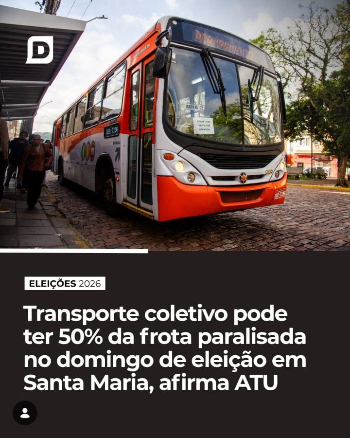 Metade da frota de ônibus de Santa Maria pode parar no domingo (25)