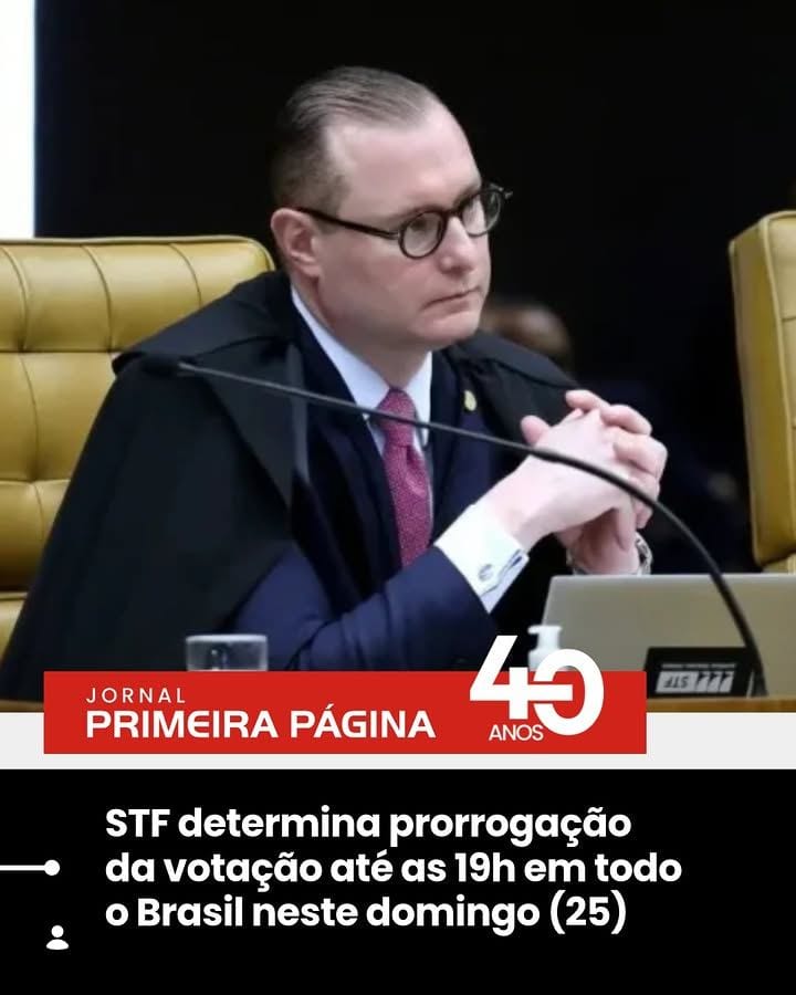 O ministro Cristiano Zanin, do Supremo Tribunal Federal (STF), determinou neste domingo (25) a prorrogação da votação at