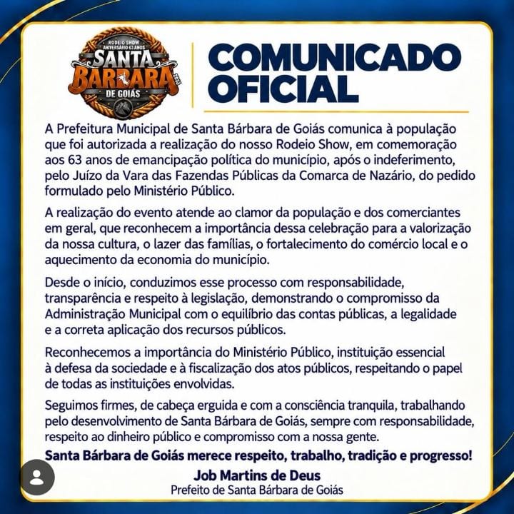 COMUNICADO OFICIAL
