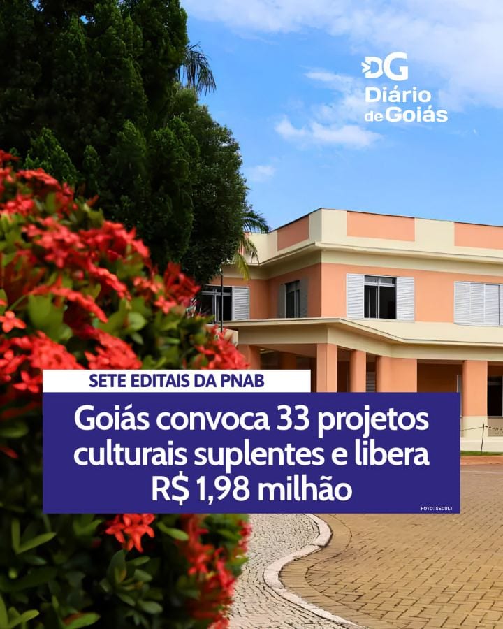 O Governo de Goiás, por meio da Secretaria de Estado da Cultura (Secult), convocou 33 projetos culturais suplentes aprov