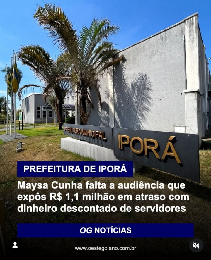 A Prefeitura de Iporá acumula R$ 1,1 milhão em atraso em convênios abastecidos por descontos feitos no salário dos servi
