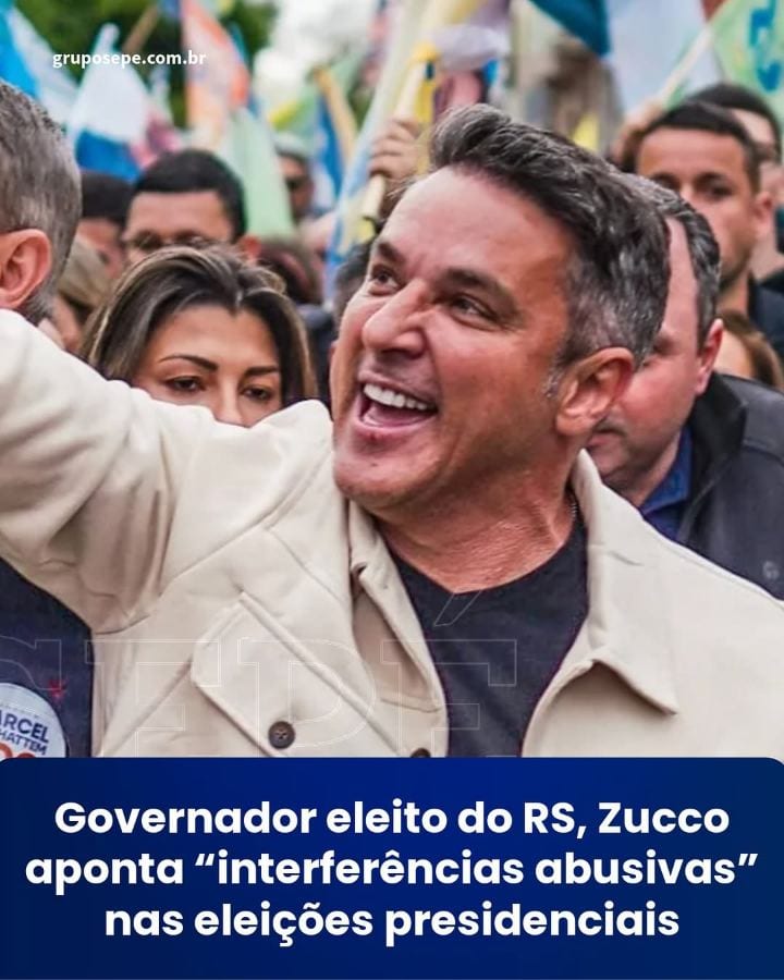 #Política | Apoiador do candidato derrotado Flávio Bolsonaro (PL), o governador eleito do Rio Grande do Sul, Luciano Zuc