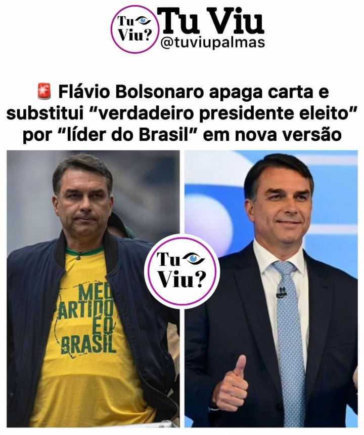 O senador Flávio Bolsonaro (PL-RJ) apagou a primeira versão de uma carta divulgada nesta quarta-feira (28) e publicou um