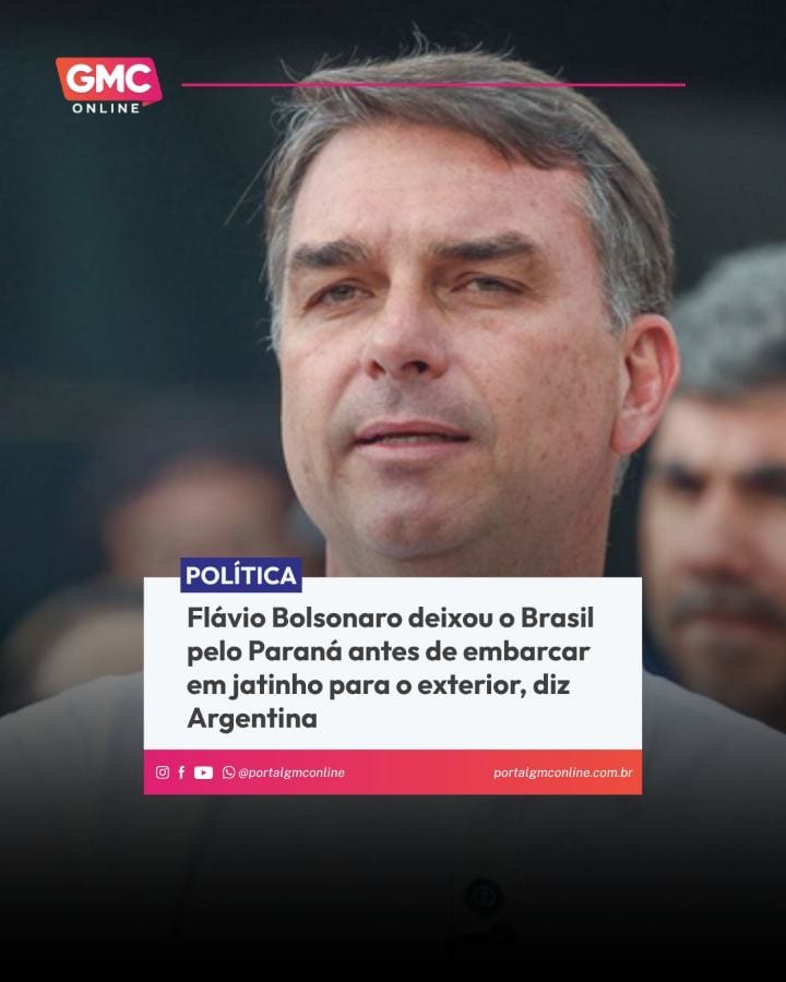 O governo da Argentina informou que o senador Flávio Bolsonaro (PL-RJ), a mulher dele, Fernanda Bolsonaro, e as duas fil