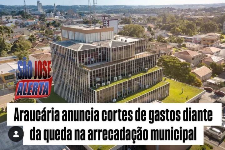Araucária anuncia cortes de gastos diante da queda na arrecadação municipal