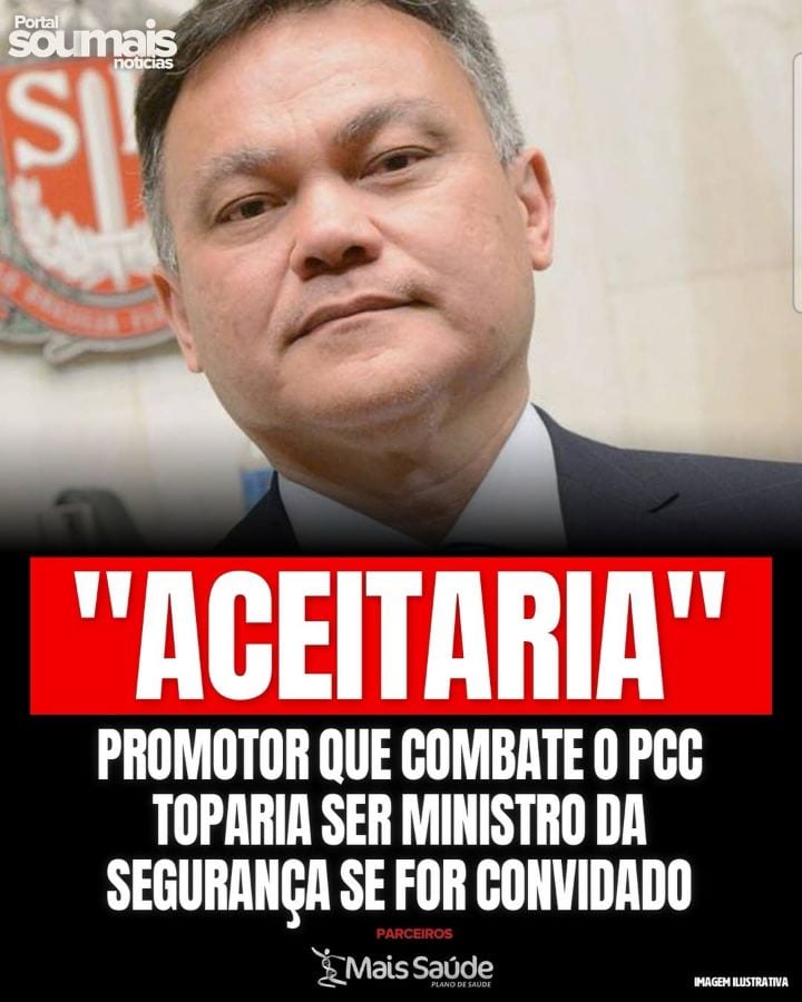 Lincoln Gakiya, do Ministério Público de São Paulo, disse à Folha de S.Paulo que aceitaria comandar um eventual Ministér