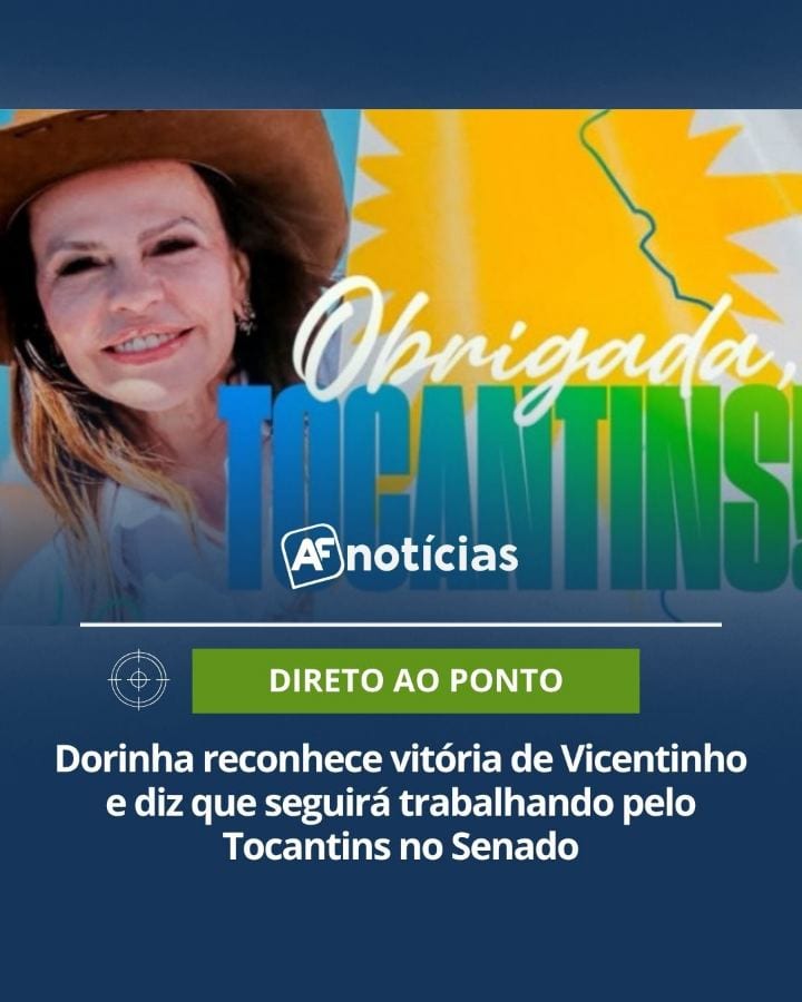 ELEIÇÕES 2026 | Após a derrota nas urnas, a senadora Professora Dorinha Seabra (União Brasil) agradeceu aos eleitores, r