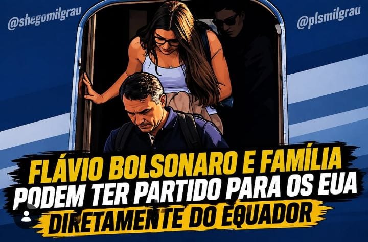 O cenário mudou! Flávio Bolsonaro e família podem ter partido para os EUA diretamente do Equador
