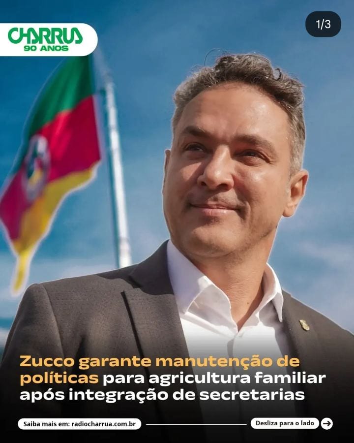 O governo eleito de Luciano Zucco esclarece que a integração das secretarias da Agricultura e do Desenvolvimento Rural n