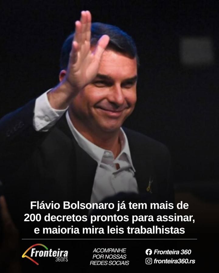 Flávio Bolsonaro (PL) tem mais de 200 decretos prontos para assinar se vencer em 2026
