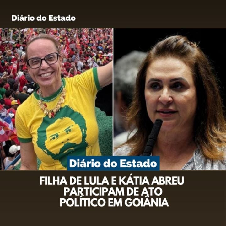 Filha de Lula, Kátia Abreu e José Eliton participam de ato em Goiânia