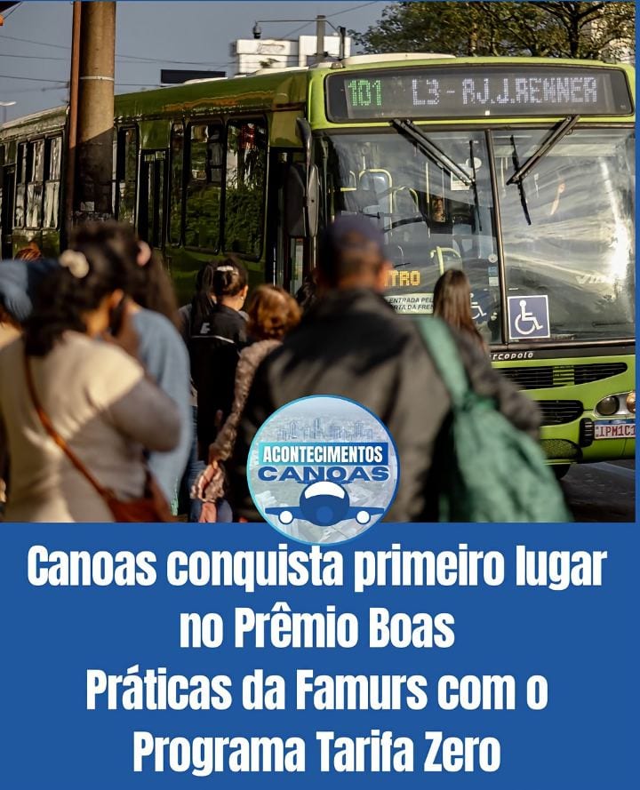 Canoas conquista 1º lugar em prêmio estadual com o Programa Tarifa Zero
