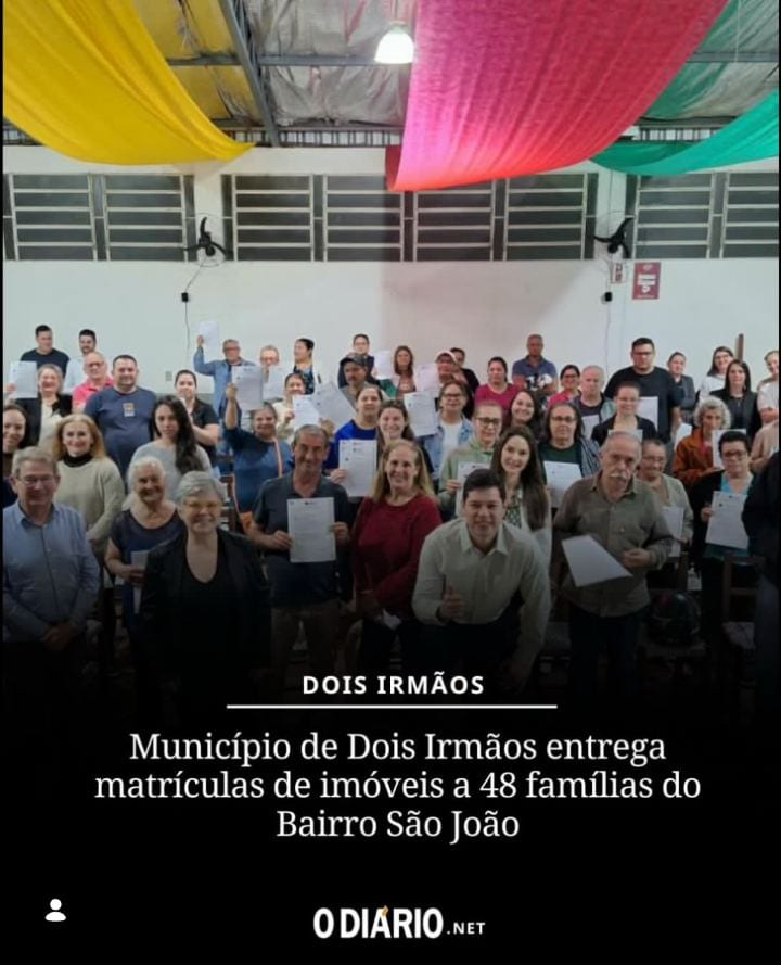 Dois Irmãos entrega matrículas a famílias do Bairro São João