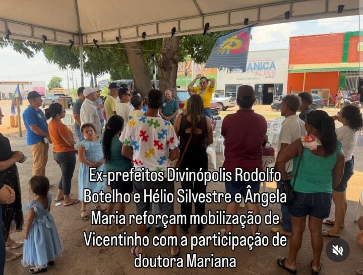 Ex-prefeitos Rodolfo Botelho e Hélio Silvestre e vereadora Ângela Maria reforçam apoio a Vicentinho Júnior em caminhada