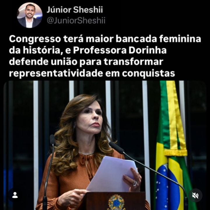 Congresso terá recorde de mulheres em 2027, e Dorinha defende avanços além da representatividade