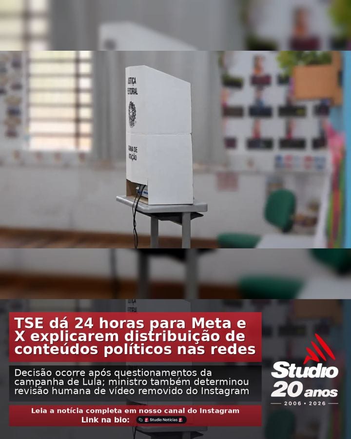 #TSE | TSE dá 24 horas para Meta e X explicarem distribuição de conteúdos políticos nas redes |