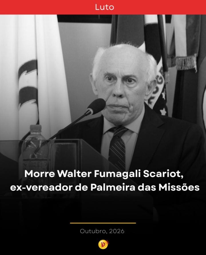 Walter Fumagali Scariot morreu nesta segunda-feira (26), em Palmeira das Missões.