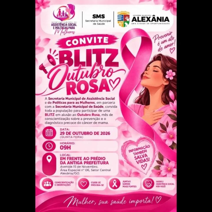CONVITE ESPECIAL – OUTUBRO ROSA