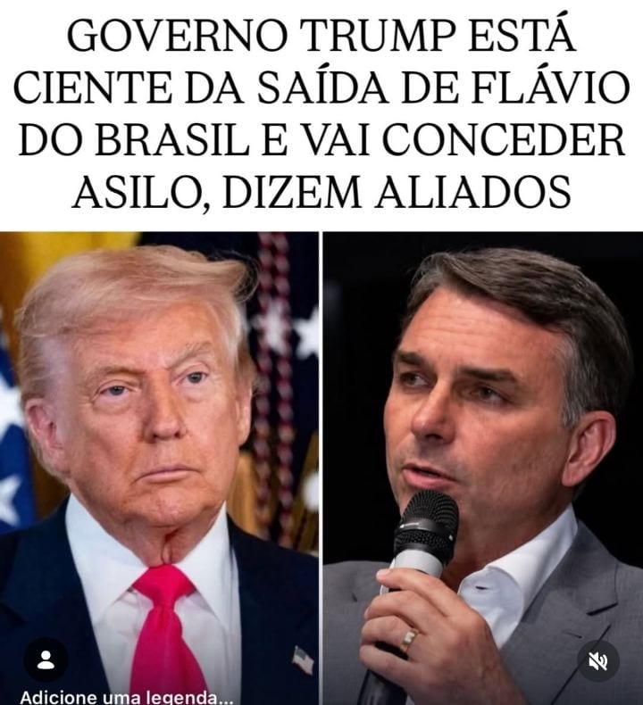 O governo de Donald Trump está ciente da viagem do senador Flávio Bolsonaro (PL) aos Estados Unidos e deve conceder asil