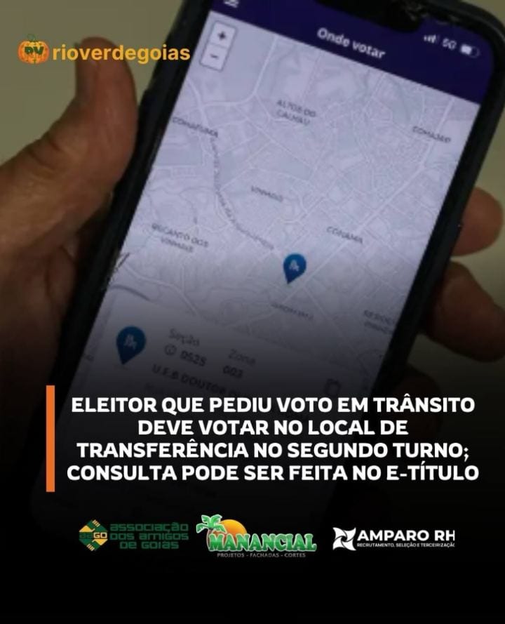 Quem solicitou o voto em trânsito para o segundo turno das Eleições 2026, no domingo (25), só poderá votar no local para
